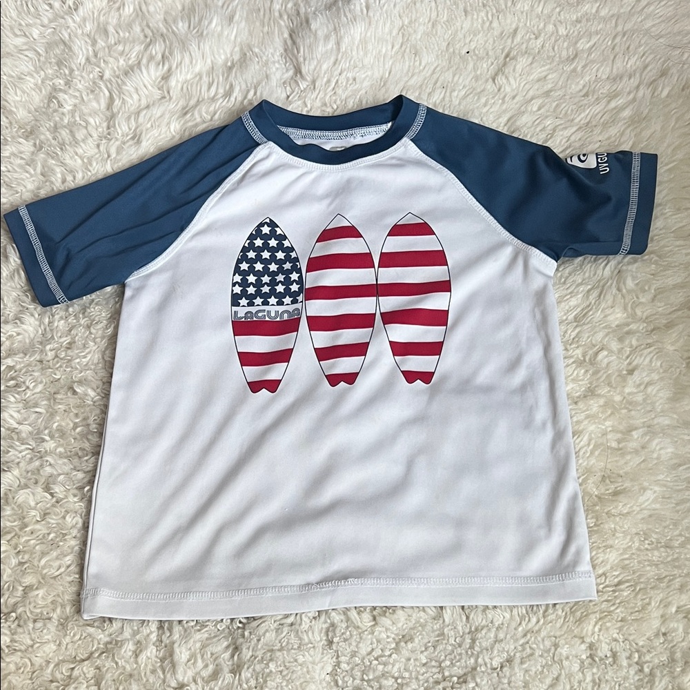 Laguna Kids Swim Shirt UV Guard - Blue and White